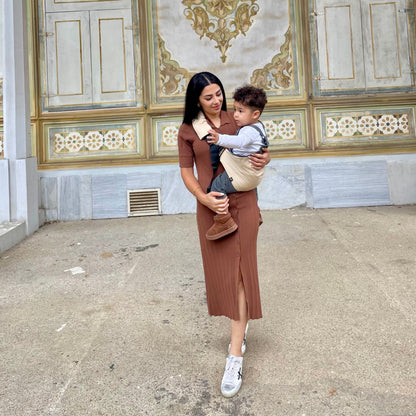 Bej Renkli Bebek Yan Sling Taşıyıcı